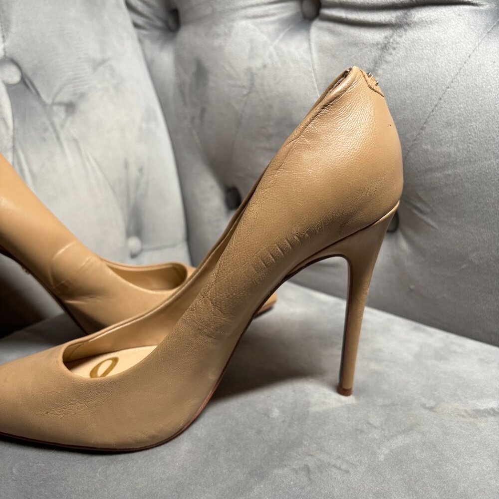 Sam Edelman Hazel Nude Leather‎ Pointed Toe Pumps – Women’s Size 9 - Picture 9 of 9